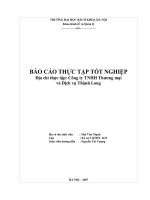 Báo cáo thực tập tại công ty Thành Long 