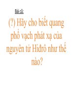giải thích quang phổ HI Đ RÔ
