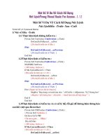 một số nút lệnh