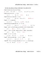 Trắc nghiệm các tuần  rất hay