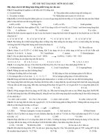 Đề thi thử đại học môn Hoá - Số 6