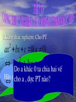 Công thức nghiệm của phương trình bậc hai