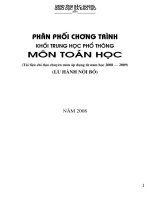 Phân phối CT Toán 10, 11, 12