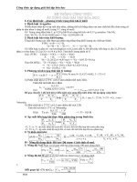 Hệ Thống công thức giải BT