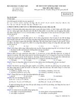 Đề thi tuyển sinh đại học môn hóa khối A năm 2013 - mã đề  531  