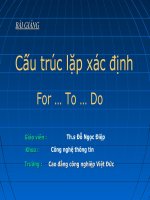 Cấu trúc lặp xác định