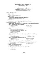 Đề thi và đáp án chất lượng HK I các lớp 6,7,8