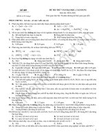 Đề thi thử đại học + Đáp án (Đ 009)