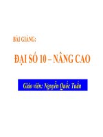 Tiết 57: Dâu tam thức bậc hai(NC)