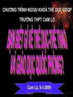 Ngoại khoá TDTT&GDQP