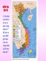 VÙNG TRUNG DU VÀ MIỀN NÚI BẮC BỘ