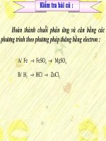 phân loại phản ứng hóa vô cơ