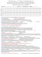 Đề - Đáp thi thử ĐH - CĐ mới nhất