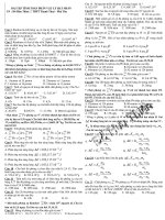 Bài tập tắc nghiệm tính toán VLHN theo từng dạng.