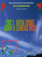 Unit 7 - Lesson 6: Language Focus