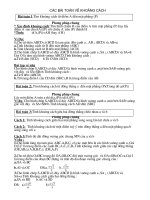 Các BT về khoảng cách