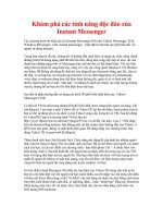 Khám phá các tính năng độc đáo của Instant Messenger