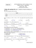 Đề thi bán kì 1 toán 11 KHTN