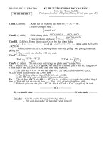 Đề thi thử đại học khối D