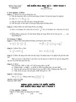 Đề thi HK 1 toán 7