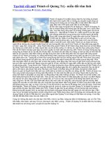 Thành Cổ Quảng Trị-Miền đất tâm linh