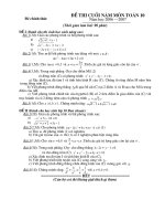 Đề thi cuối năm môn toán 10