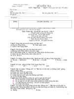 Kiểm tra ki 1 lớp 9