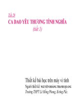 TIẾT 29- CD YEU THUONG TINH NGHIA