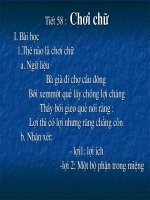 Tiết 58: Chơi chữ