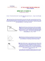 ĐỀ OLYMPIC 30/4, VẬT LÝ KHỐI 10 (2002)
