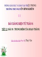 Trung điểm của đoạn thẳng-Toán hình 6