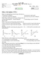 Đề KT 45 phút số 1 Nâng cao ( TN và TL ) - Hot