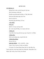 Một số thông tin về Quảng Nam