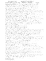 Kiểm tra 1 tiết Kh 1 lớp 12 cơ bản