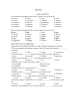 đề thi thử đại học môn anh văn - đề số 4