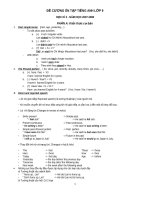 Đề cương ôn tập Anh 9