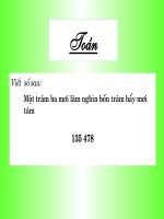 Toán Lớp 1- Hàng và lớp