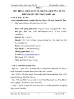 Kết quả kinh doanh của công ty cổ phần dược Phú Thọ tại Hà Nội