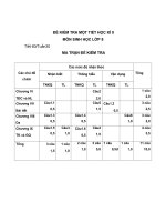 ĐỀ VÀ ĐÁP ÁN KT MỘT TIẾT HỌC KÌ II CÓ MA TRẬN