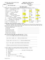 KIỂM TRA 1 TIẾT ANH 6 - HỌC KỲ 2