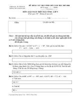 Đề thi Giải toán máy tính - Đề 6