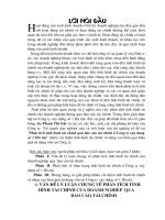 Phân tích tình hình tài chính qua báo cáo tài chính ở công ty Xây dựng số 1 Hà Nội