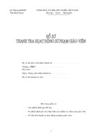 Bộ hồ sơ thanh tra giáo viên