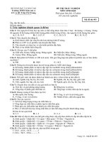 Đề sinh học lớp 10 ( trắc nghiệm)