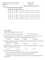 KIỂM TRA 1TIẾT HKII VLÝ 10