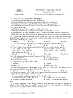 đề thi thử đại học .Hóa ,Hay