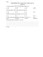 BÀI KIỂM TRA TOÁN SỐ 5 - GKII