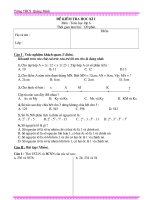 đề kiểm tra các loại môn toán