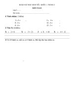 Khảo sát học sinh yếu khối 2