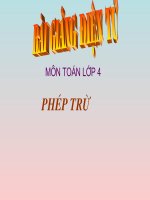 Phép trừ - GADT toán 4
